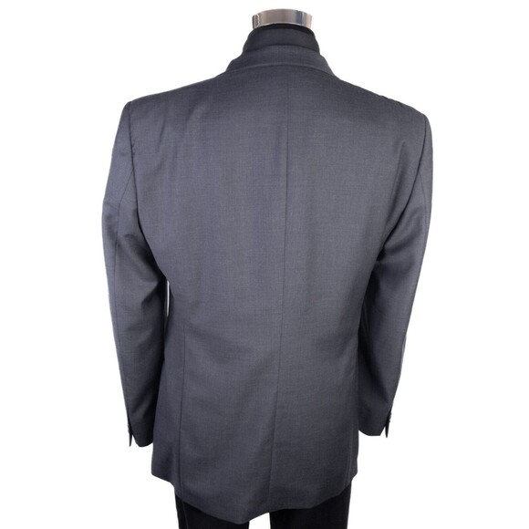 Emporio Armani Solid Gray 3-Button Sport Coat Suit Jacket Blazer Sz 42L Wool EUC - Picture 8 of 15